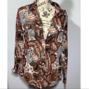 Lucky Brand Button Up Blouse | L